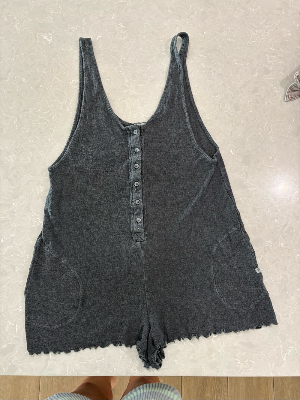 Sleeveless Romper One-Piece in Charcoal- Billabong